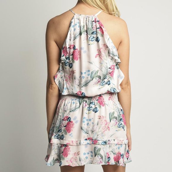 Parker Williame Floral Silk Dress Size S - Picture 3 of 14